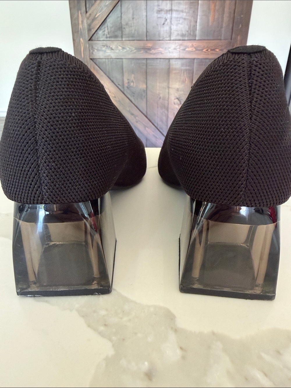 Vivaia Black Pointed Toe Aria Block Heel Womens EU 40 US 10 - Picture 5 of 6